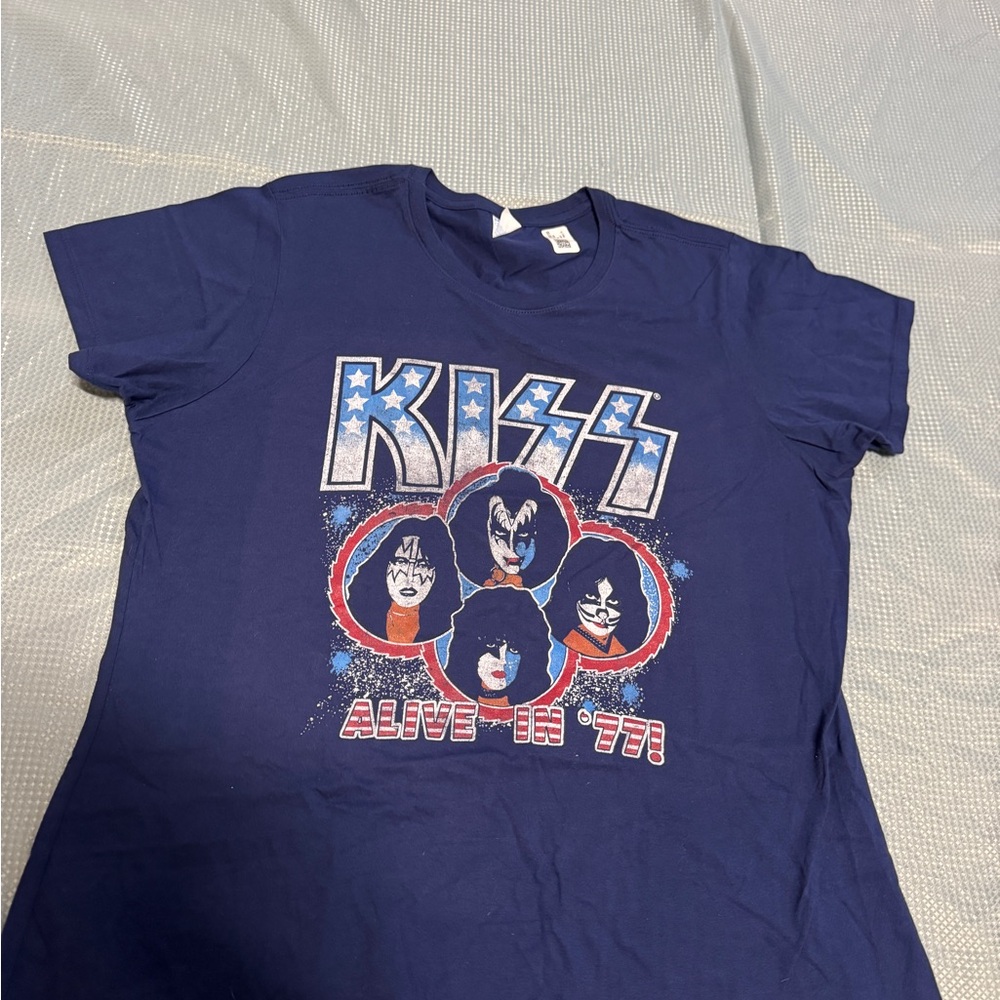 Port and Company Kids Blue KISS Graphic Tee